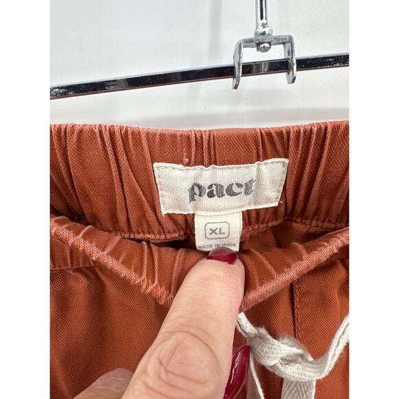 pact Organic Cotton Twill Cropped Pants Size XL Rust Colorway - Picture 4 of 7